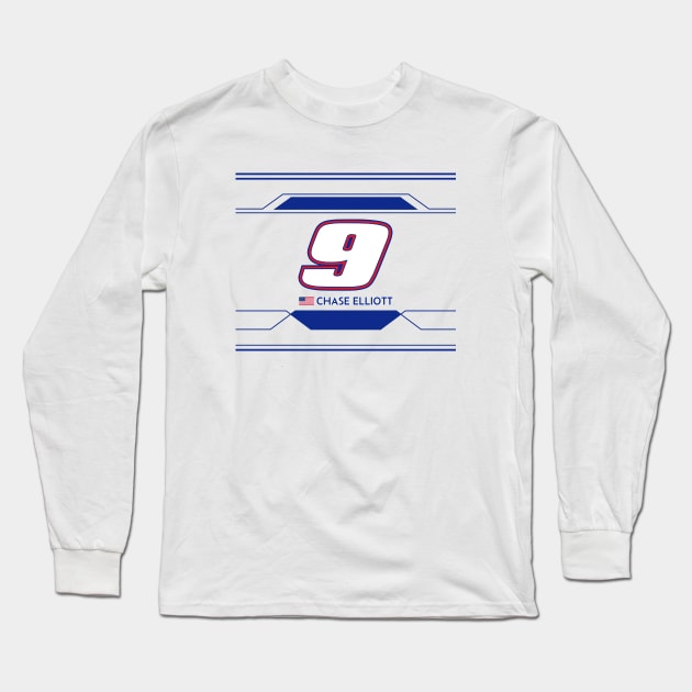 Chase Elliott #9 2023 NASCAR Design Long Sleeve T-Shirt by AR Designs 